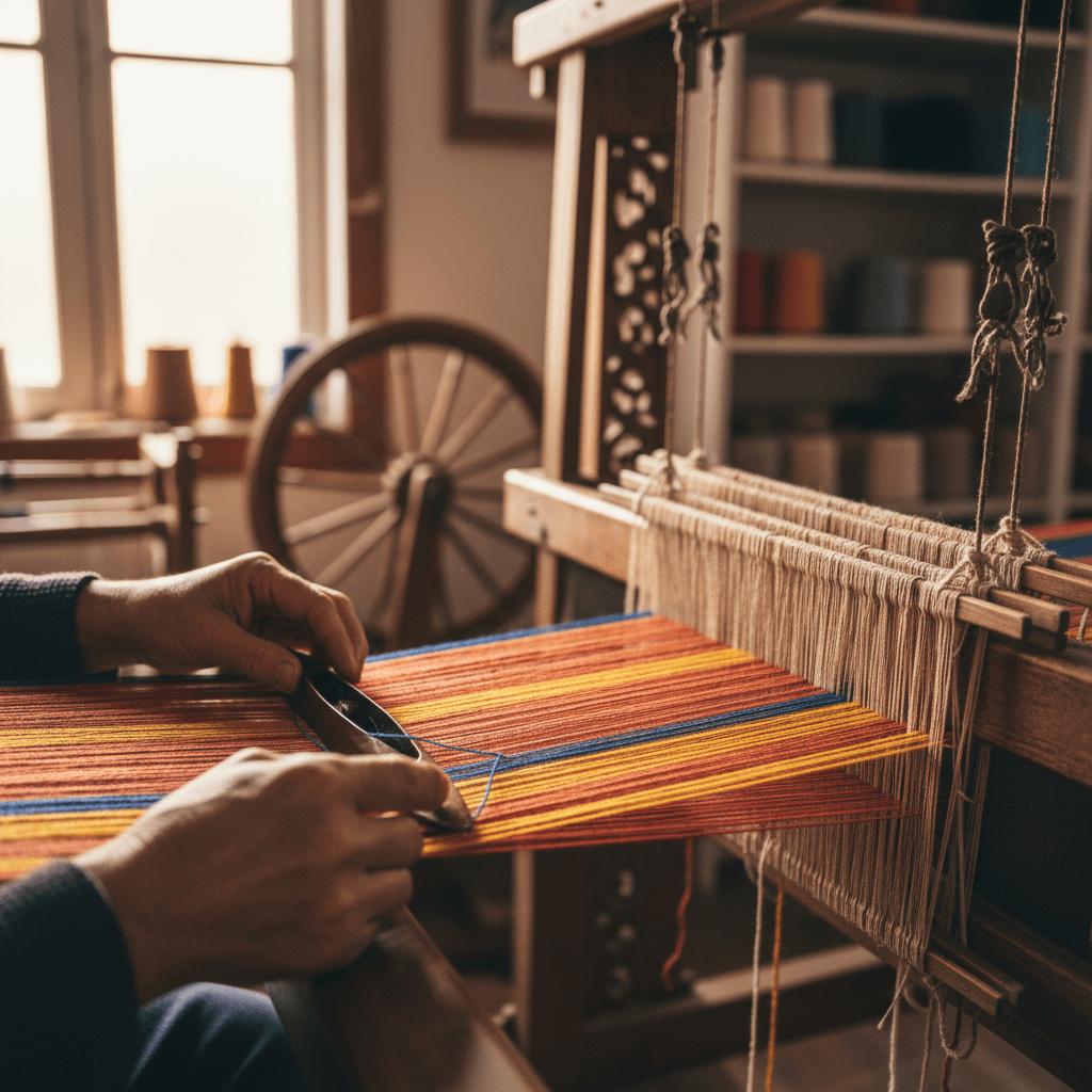 Handwoven wool rug