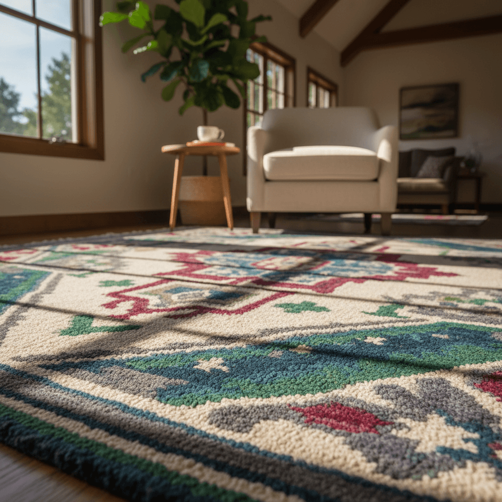Customer feeling carpet texture